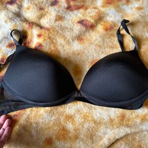 Adore Me black push up bra with mesh wings - 34DDD